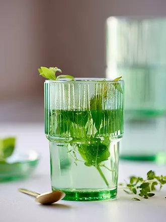 BITZ | Verre à boire KUSINTHA, lot de 4, 380 ml, vert | 